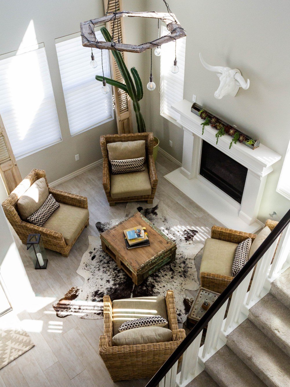 2-story living room