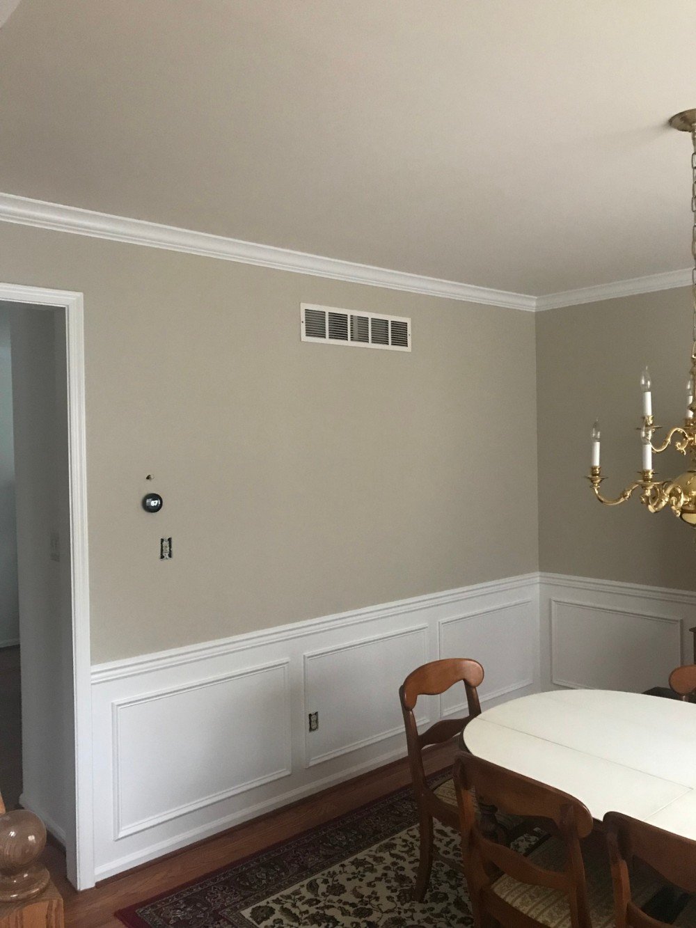 Beige walls white trim