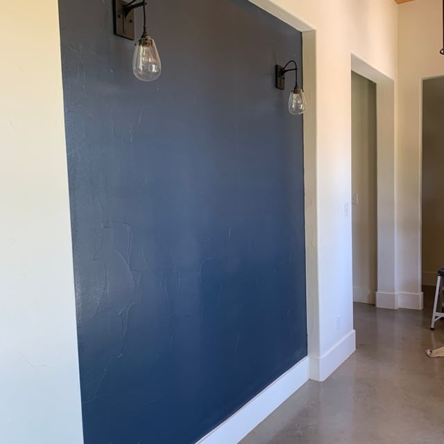 After accent wall painting