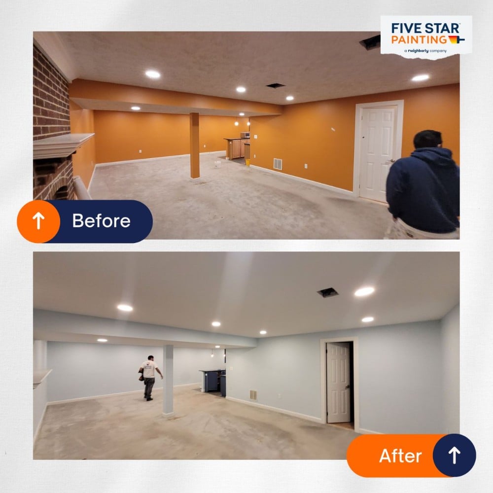 Basement Before and After