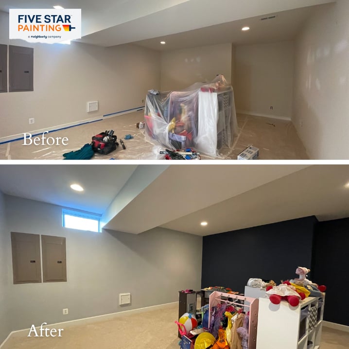 Basement Playroom: Vibrant Transformation!