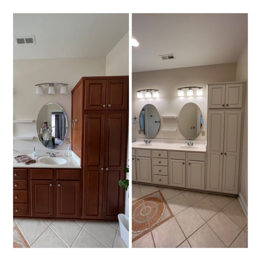 Bathroom Cabinet Repainting sherwinwilliams Cabinet Refinishing interior painting contractors