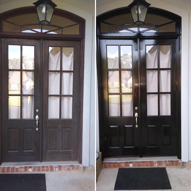 Beautiful Front Door Refinishing