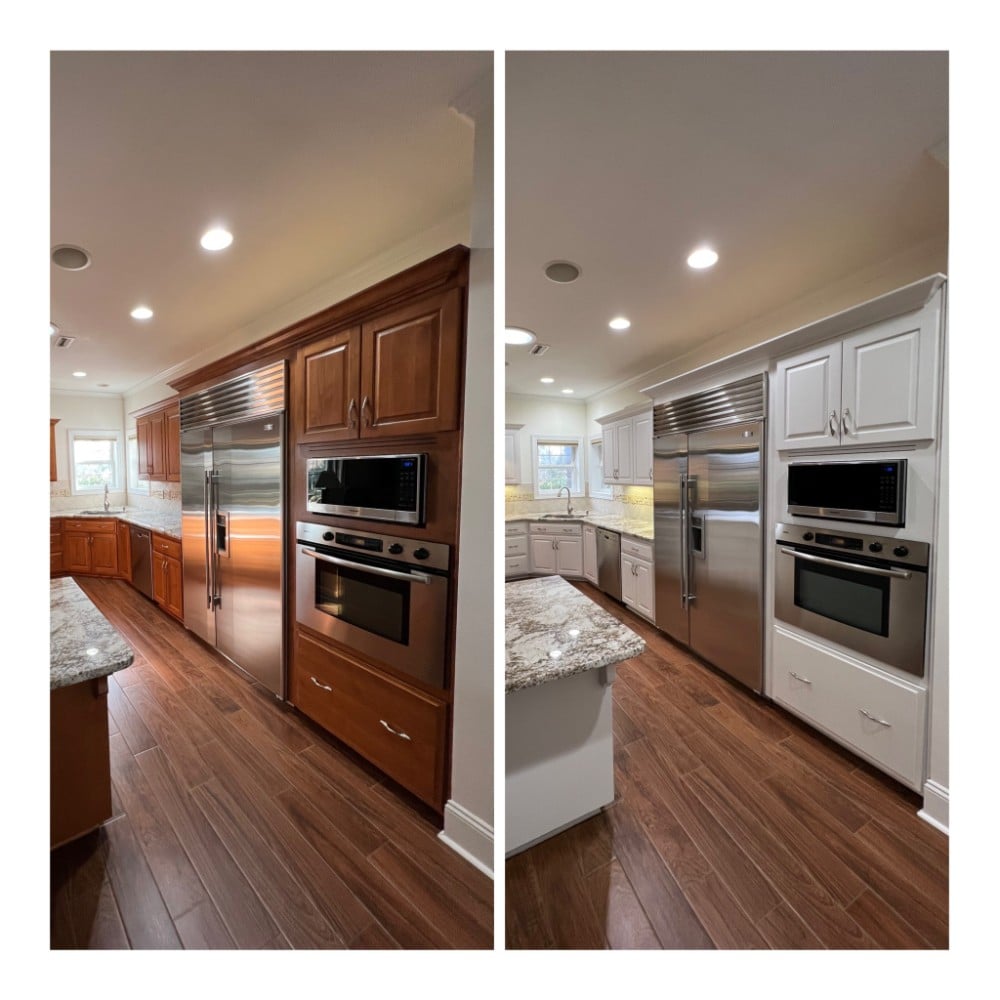 Beautiful repainting Kitchen Cabinets best interior painters staining cabinets makeover