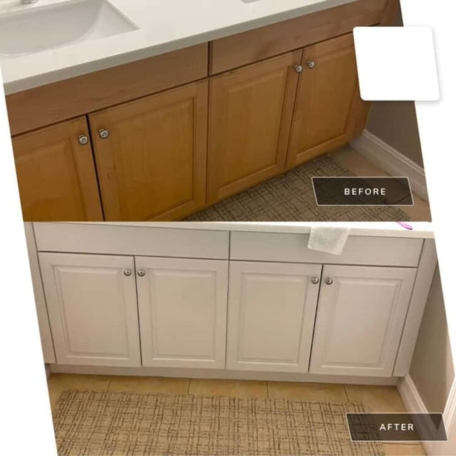 Before and After Cabinet Painting