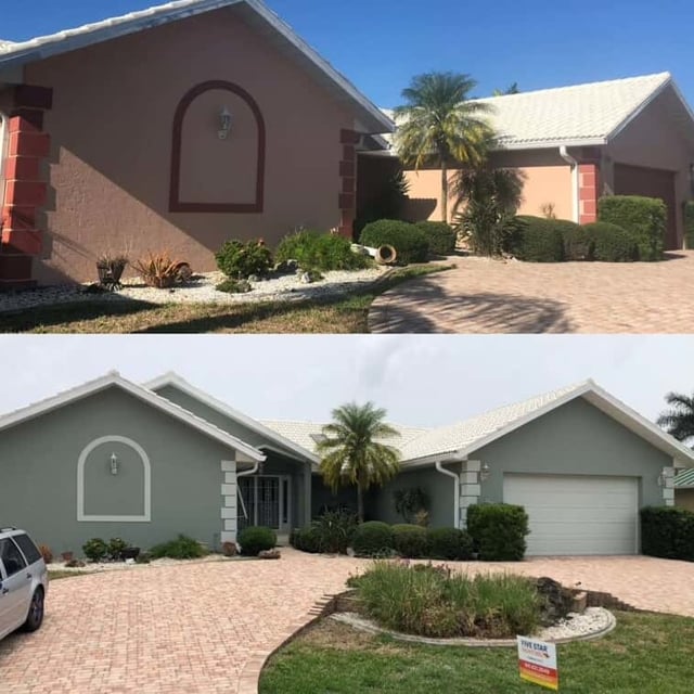 Before and After Exterior  House Painting