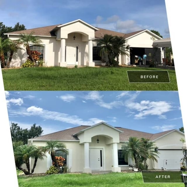 Before and After Exterior  House Painting