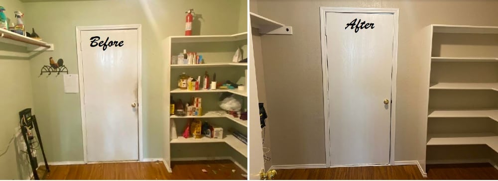 Before and After Pantry