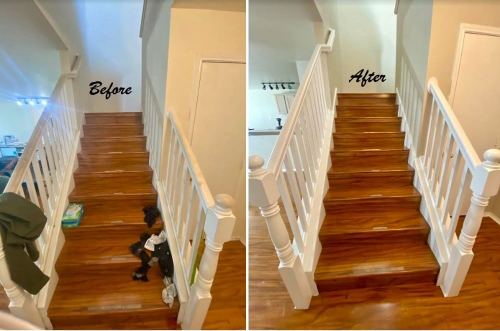 Before and After Railing