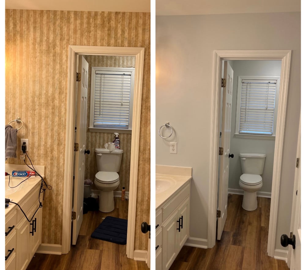 Before and After Wallpaper Removal