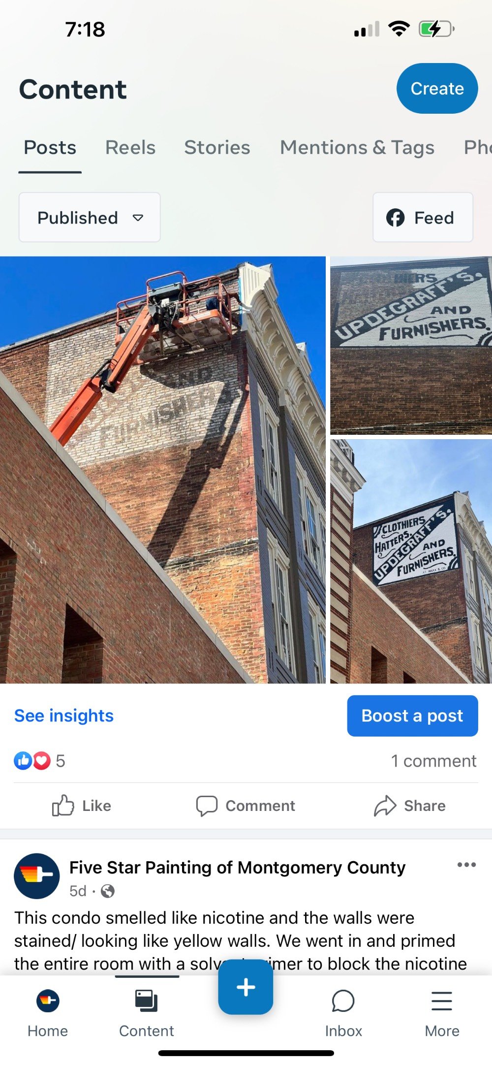 Before and After of this historical sign building