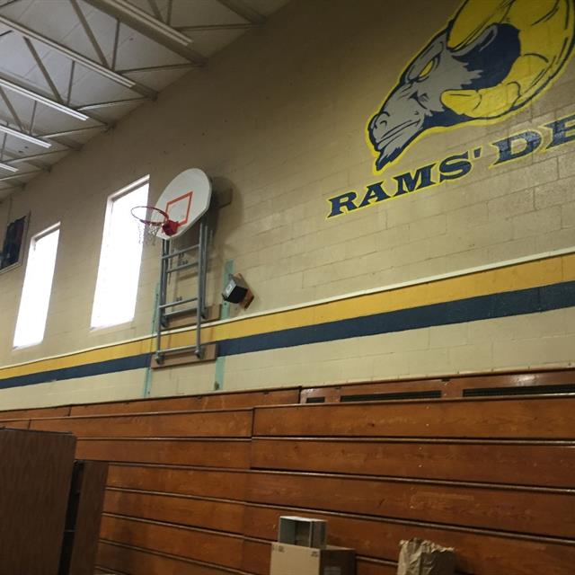 Before and after photos of the Gymnasium