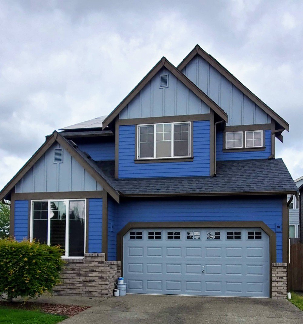 Two Story Home with brick accents and double car garage