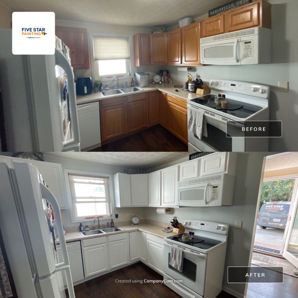 Cabinets Before and After