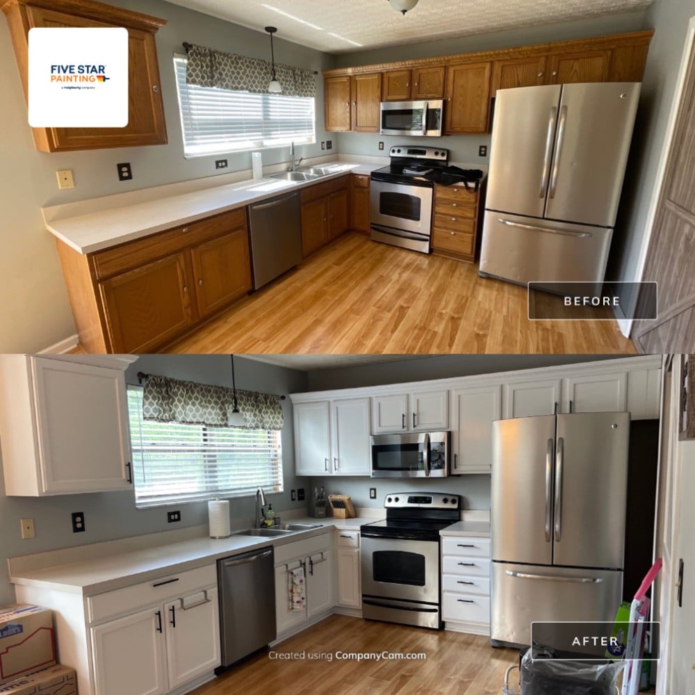 Cabinets Before and After