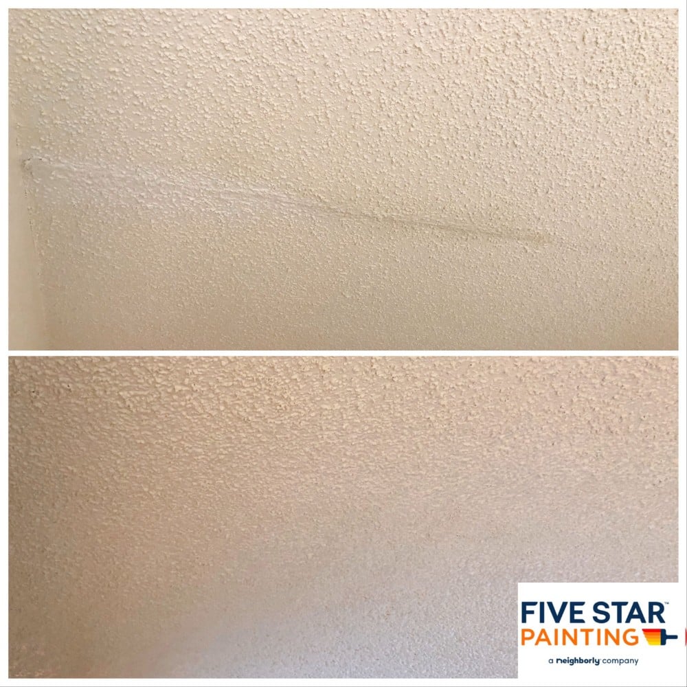 Ceiling Repair Before and After