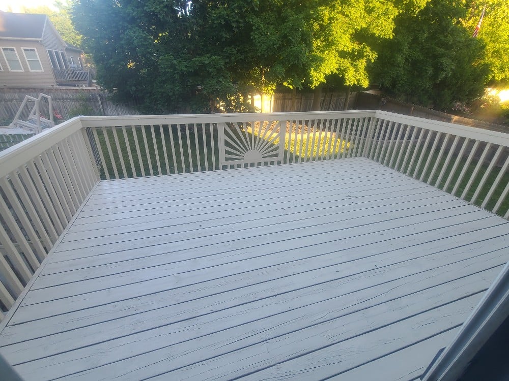 Deck staining