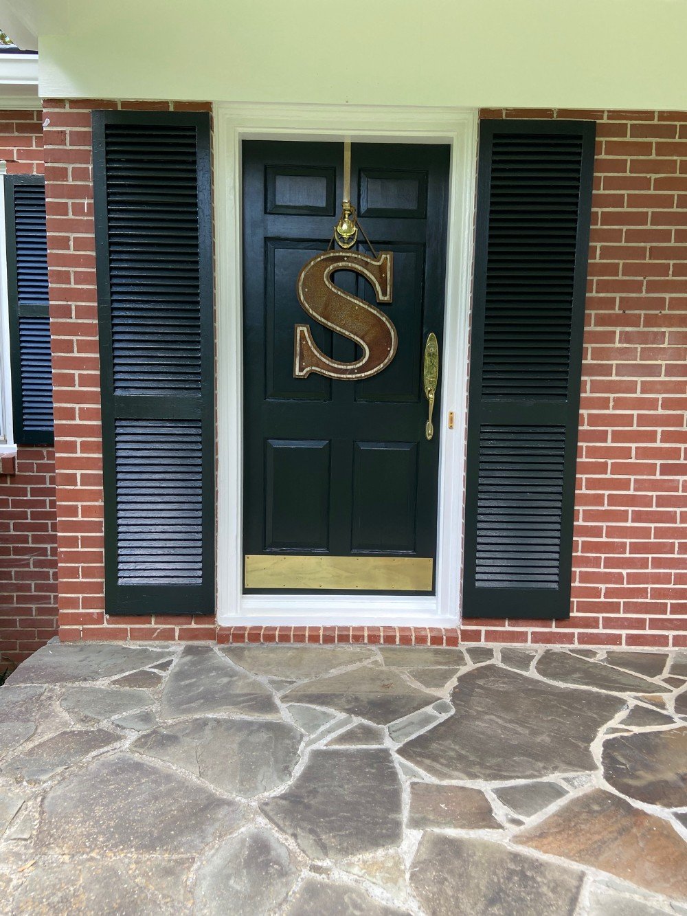 Exterior Front Door custom color Charleston Green Gloss Repaint