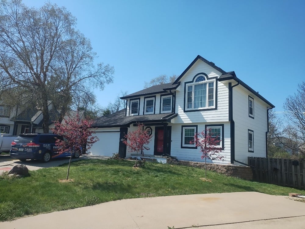 White and Black Exterior Painted House