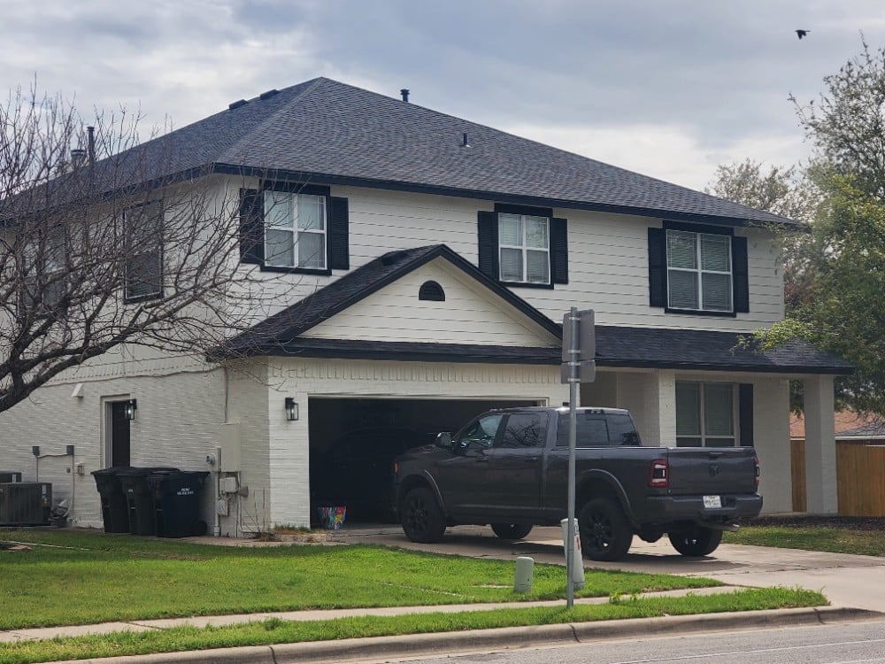 Front of the home after painting.