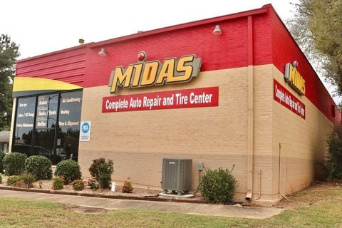 Exterior painting of Midas shop