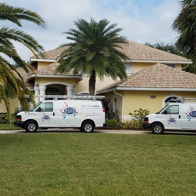 FSP vans outside yellow house