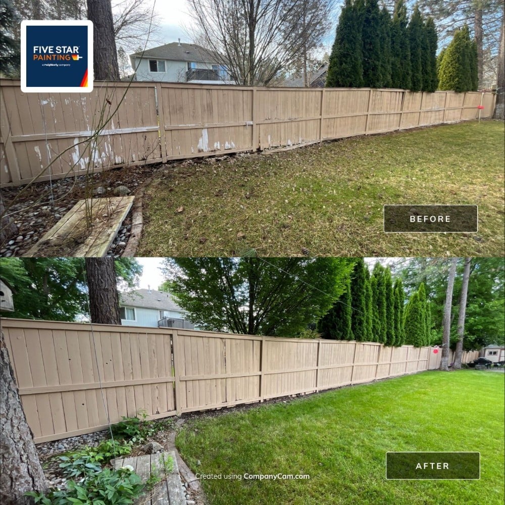 exterior, fence, stain, fence stain, staining, sherwin williams, north idaho, fence staining