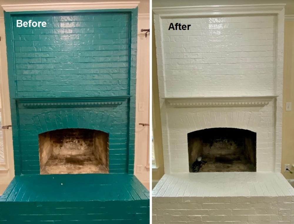 Fireplace - Before and After