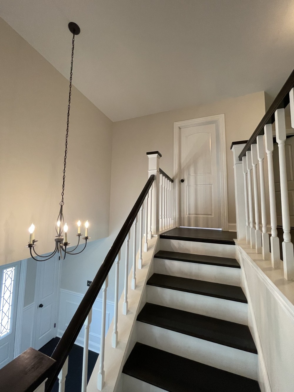 Light Beige Foyer Stairs Walls