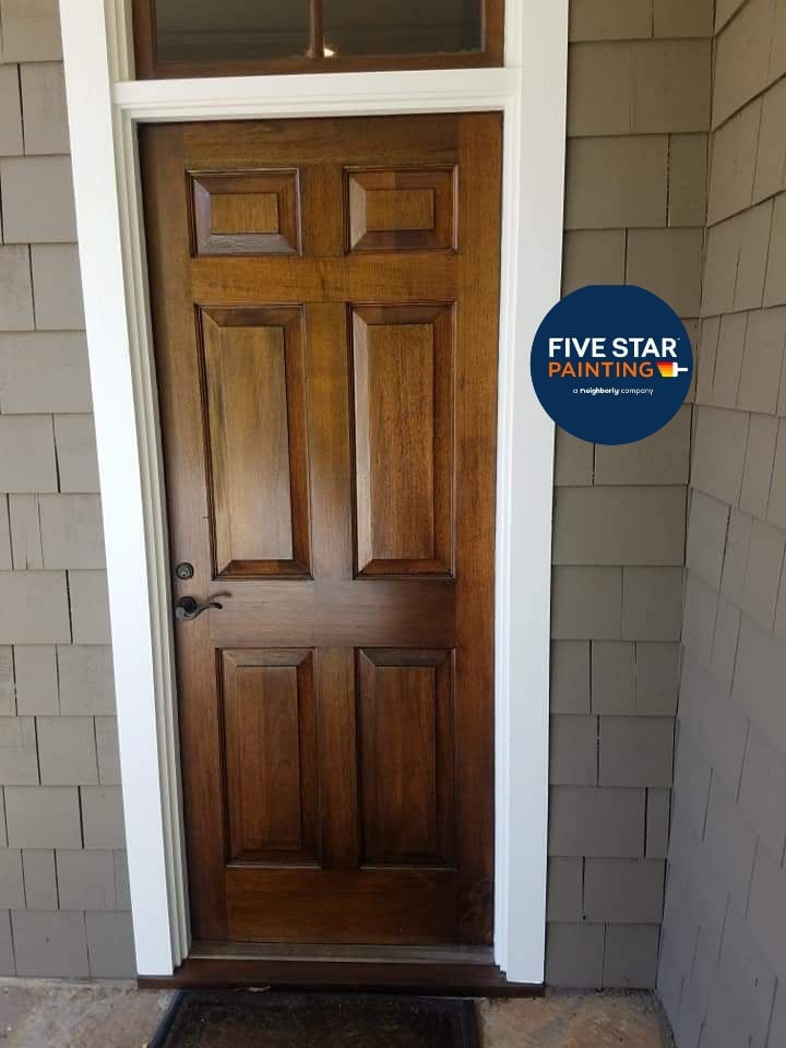 Front door restain and seal