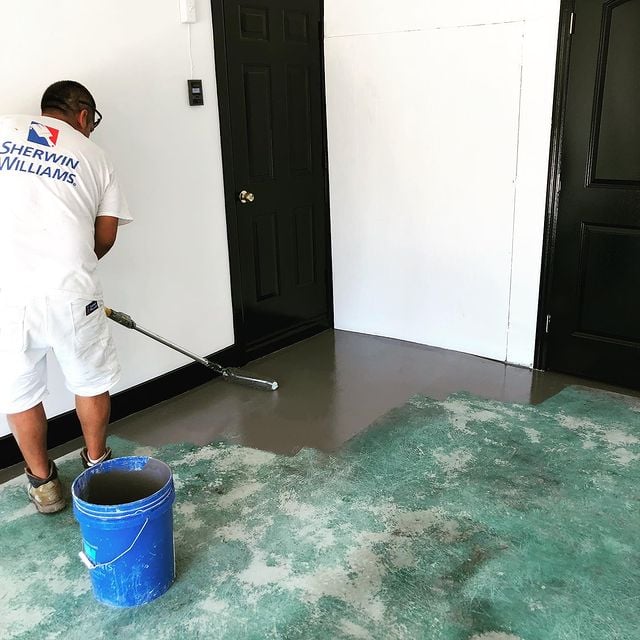 Garage floor repainting