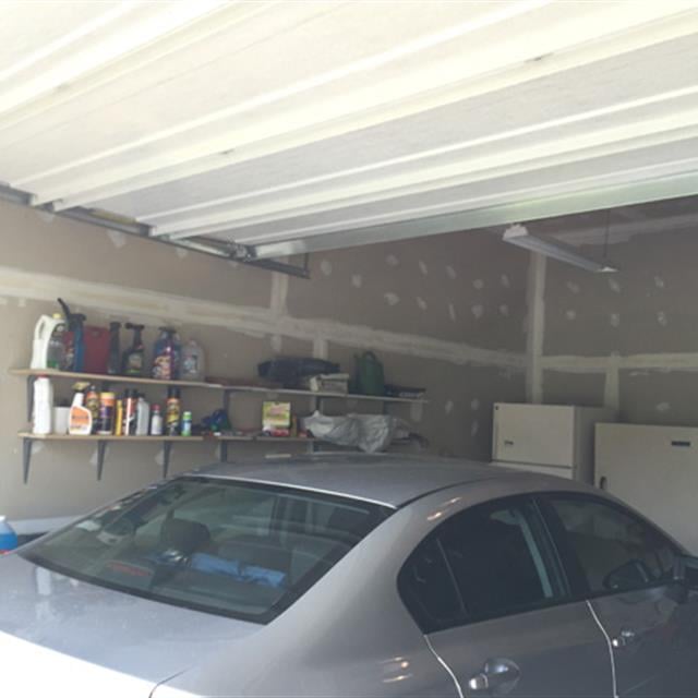 Garage repainting in progress