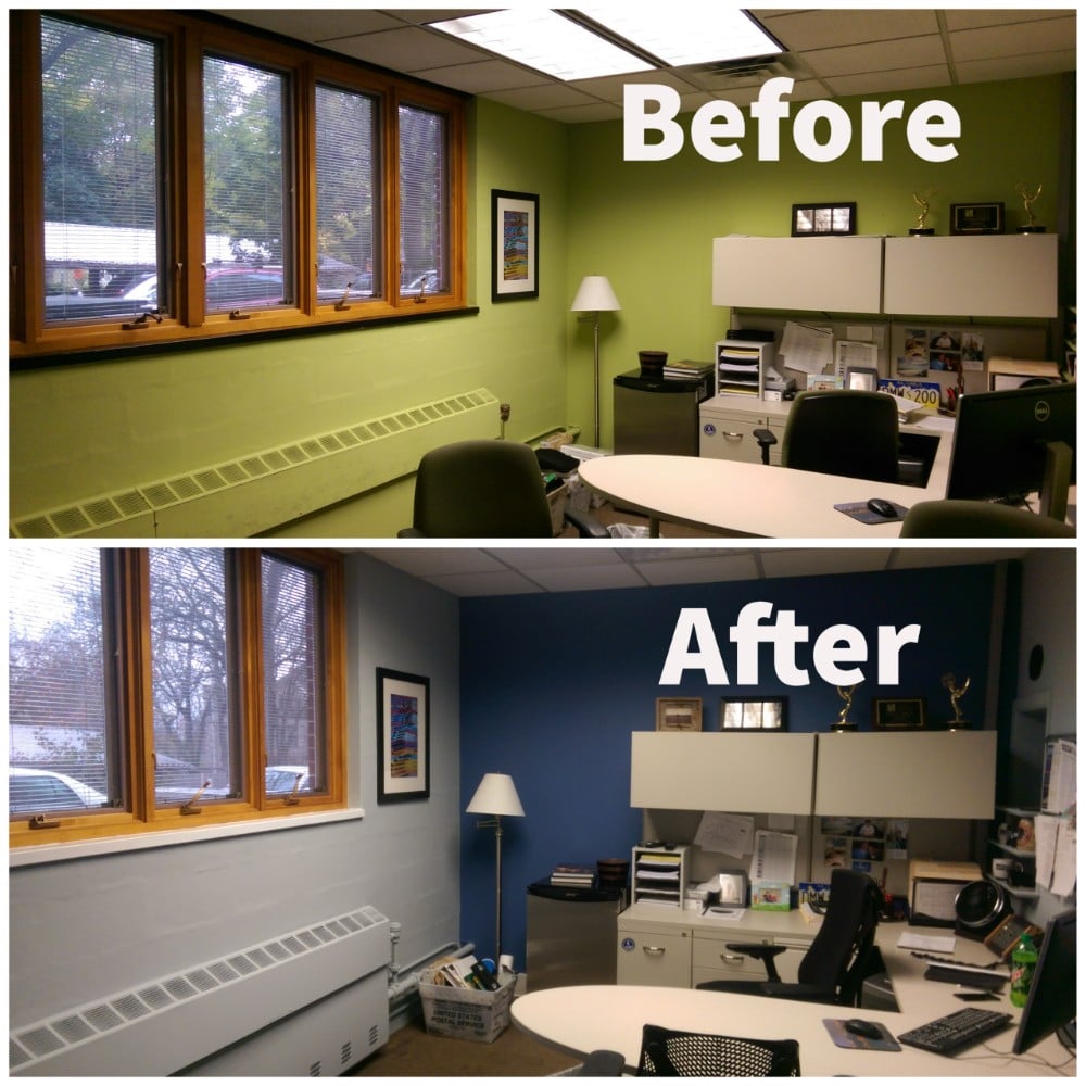 Before and after of office