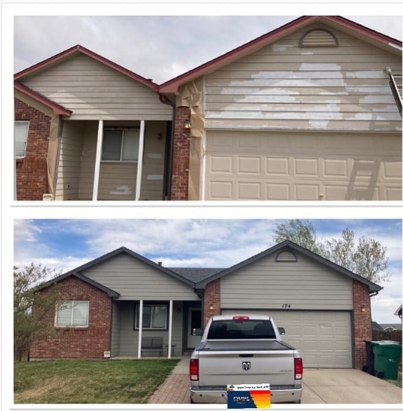 You love the look of your Red Brick but you’re ready for a change of the siding and trim color? Grays with Blue undertones, Dark Blues, Greens with Gray or Blue tones like a Sage or Dark Teal, Warm Beige’s with Black Shutters, and your classic White and Black all coincide wonderfully with Red Brick!