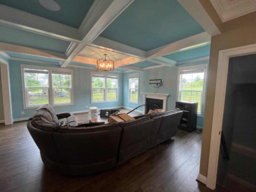 Interior Living Room Blue