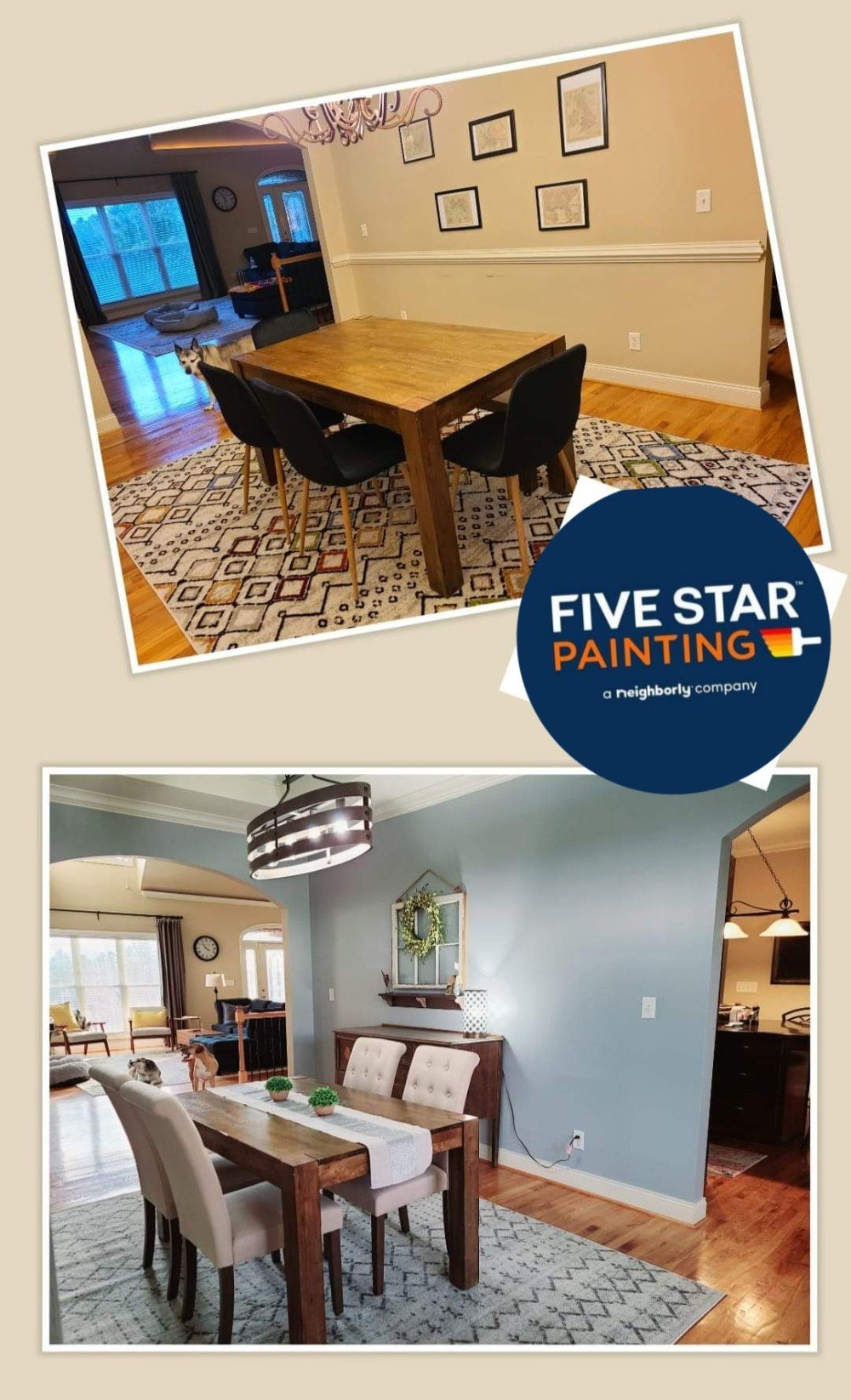 Interior dining room repaint