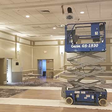 Delaware Painting, Commercial Painting, Interior Painting, Color Consultation, Color Consultant, Remodeling, Expert Painting, Sherwin-Williams, Banquet Hall, New Castle