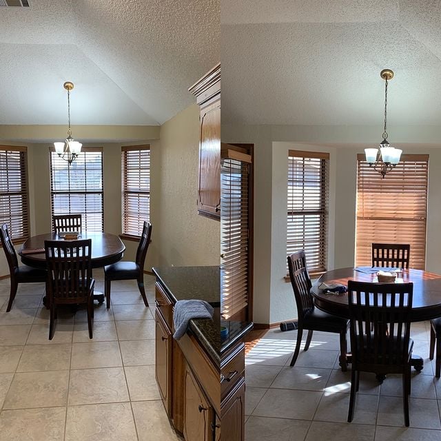 Kitchen and dining room painting.