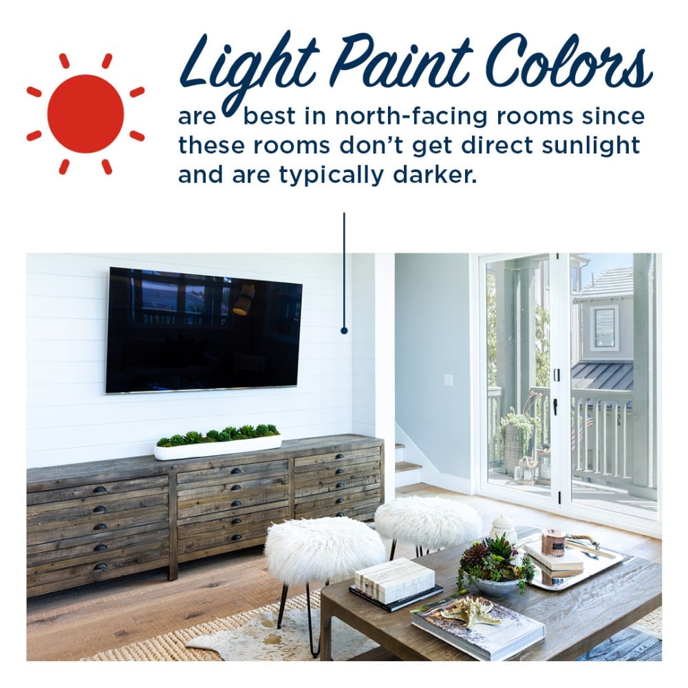 Light colors for darker rooms