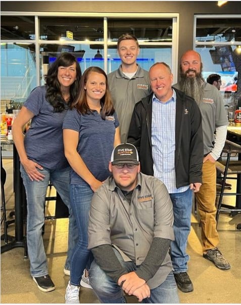 Meet our Local Five Star Painting Crew! From left to right: we have Tirzah, Katie, Michael, Jon, Luke and Wayne, down in front. #localbusiness #fivestarpainting #topgolf #ourcrew