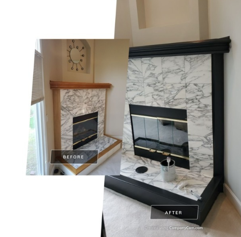 Needing a new updated look for your fireplace? Painting the trim might be all you need!