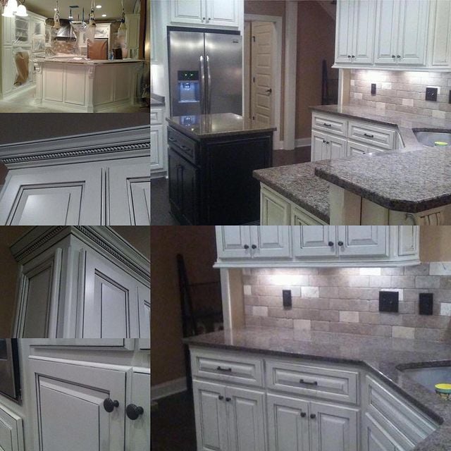 Painted white cabinets