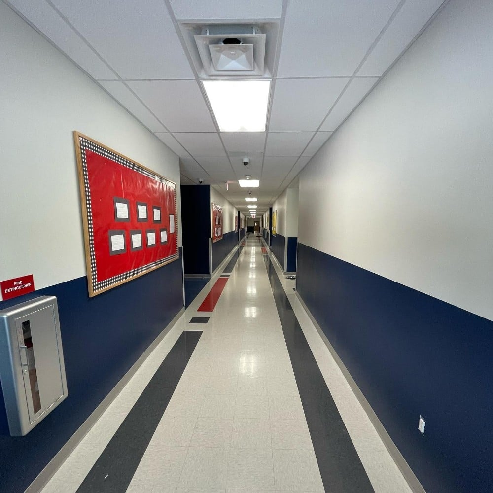 School Two-Tone Hallways