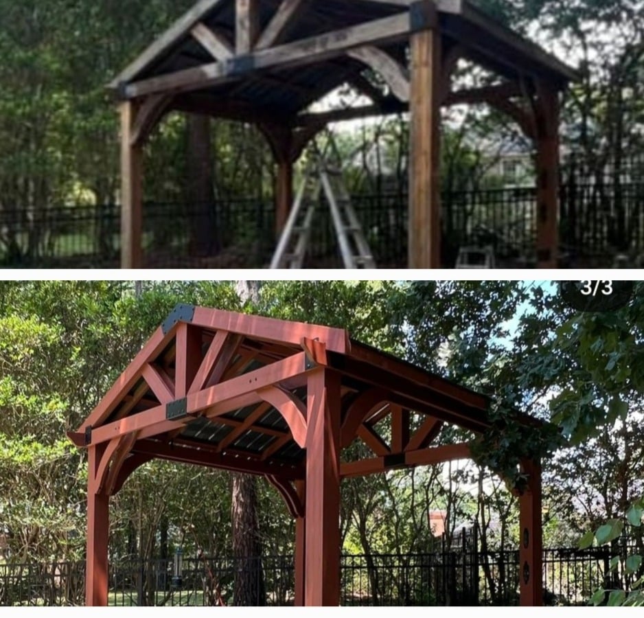 Deck, Pavilion, Staining