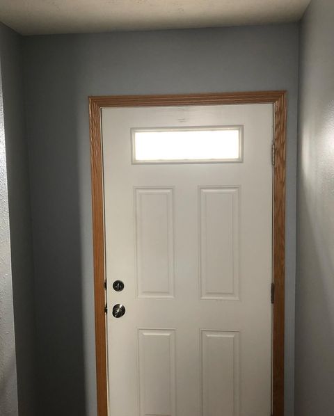 Refinished door and door jamb