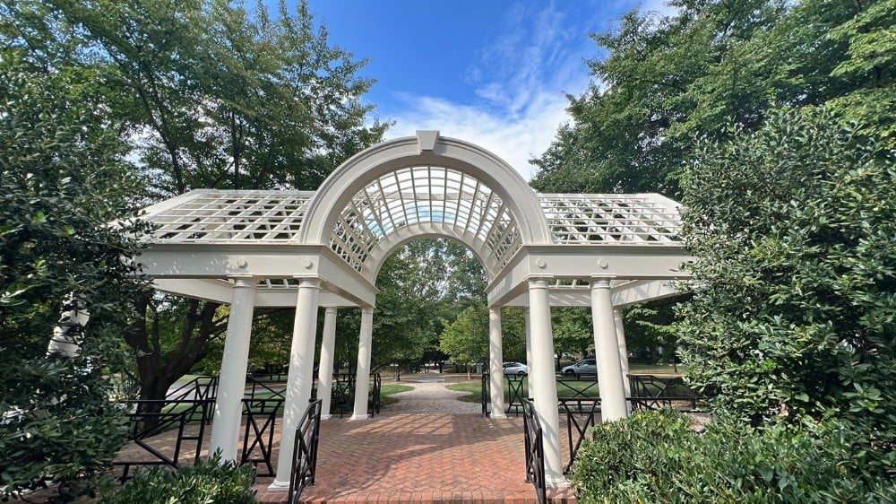 Renewed Community Pergola Painted Farrcroft Amber White