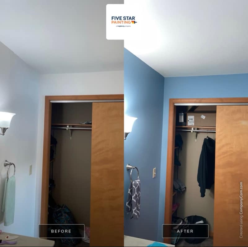 Sherwin-Williams Adrift Color Change in Bathroom