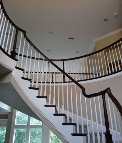 Staircases can see a lot of action. Give them a little love and a fresh coat of paint. Five Star Painting can help with the tedious details and freshen them up. Call us at (816)521-6444 #fivestarpaintingofnkansascity #fivestarpaintingofOP #homeimprovement #coloryourhome #staircase