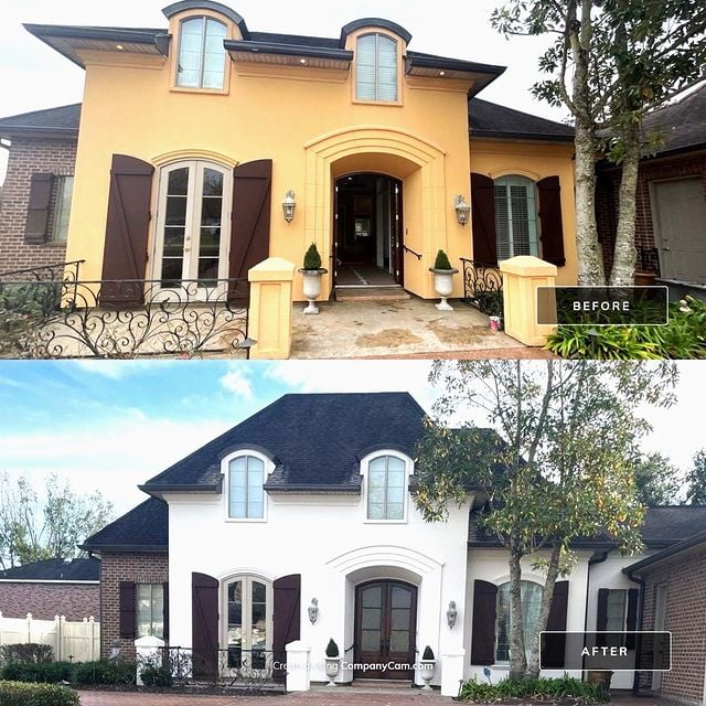 Stucco Refreshed with Greek Villa color