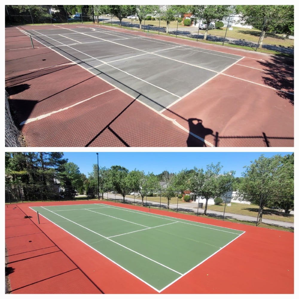 tennis court repainting